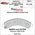Brzdové desky Wilwood 150-D0989K PM ProMatrix D989 Street Performance Racing Pads .76