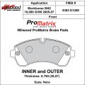 Brzdové desky Wilwood 150-D1268K PM ProMatrix D1268 Street Performance Racing Pads .79