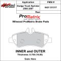 Brzdové desky Wilwood 150-D1317K PM ProMatrix D1317 Street Performance Racing Pads .75