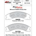 Brzdové desky Wilwood 150-D1329K PM ProMatrix D1329 Street Performance Racing Pads .67 .60