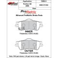 Brzdové desky Wilwood 150-D1352K PM ProMatrix D1352 Street Performance Racing Pads .615