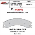Brzdové desky Wilwood 150-D1411K PM ProMatrix D1411 Street Performance Racing Pads .775