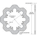 Wilwood 160-5538 Scalloped Dynamic Mount Vrtaný ocelový brzdový kotouč 12.19