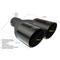 Univerzální koncovka tlumiče výfuku kulatá 100mm délka 280mm montážní průměr 65mm