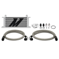 Mishimoto Universal Thermostatic Oil Cooler Kit 16-Row Silver