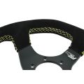 Sportovní volant FMIC.Pro D-Shape semišový 325mm odsazení 42mm žlutý-4