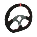 Sportovní volant FMIC.Pro D-Shape semišový 325mm odsazení 42mm červený-3