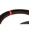 Sportovní volant FMIC.Pro D-Shape semišový 325mm odsazení 42mm červený-5