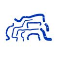 Mishimoto Volkswagen Golf 1.8T Silicone Radiator Hose Kit 1999-2005 Blue