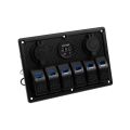 6 Gang 12V Led Light Switch Control Panel With Voltmeter