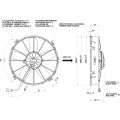Axial fan  SPAL 12V VA01-AP70/LL-36A (305 MM)