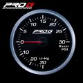Ukazatel Pro G Race Series RS, přeplnění Boost 30 PSI WHITE 52mm