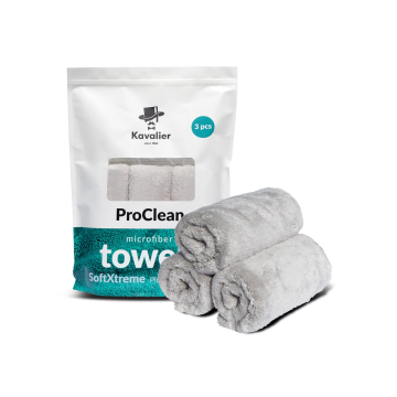 KAVALIER ProClean Microfiber Towel - SoftExtreme Plush Perfection 500 Grey 3pack