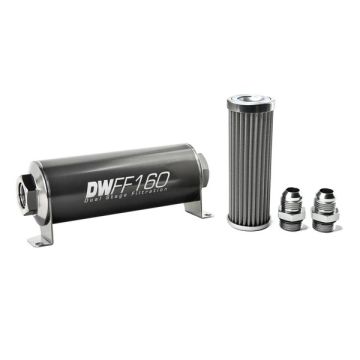 DeatschWerks In-Line Fuel Filter Kit -10AN 100 Micron 160mm
