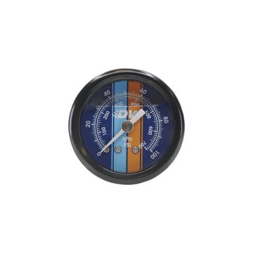 DeatschWerks Fuel Pressure Gauge - Liquid Filled Blue Face with DW Logo