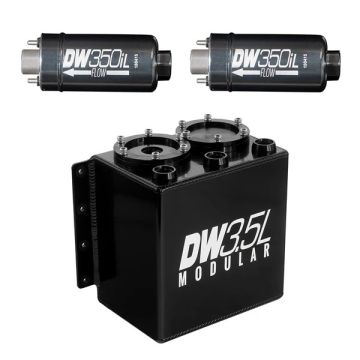 DeatschWerks 3.5L Surge Tank with 2 350iL In-Line Fuel Pump