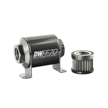 DeatschWerks In-Line Fuel Filter Kit -10AN Female 10 Micron 70mm