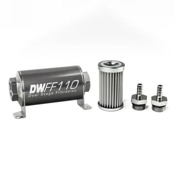 DeatschWerks In-Line Fuel Filter Kit 5/16IN 5 Micron 110mm