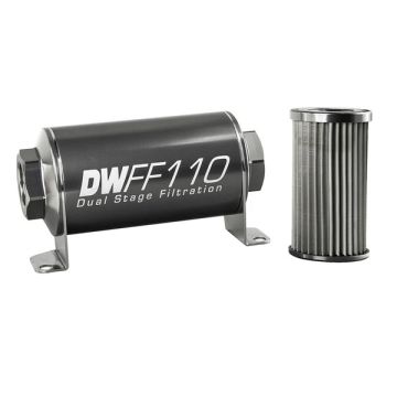 DeatschWerks In-Line Fuel Filter Kit -10AN Female 10 Micron 110mm