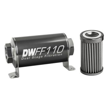 DeatschWerks In-Line Fuel Filter Kit -10AN Female 40 Micron 110mm