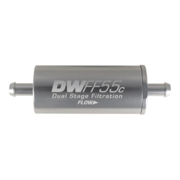 DeatschWerks In-Line Fuel Filter Kit 5/16 in Barb 5 Micron 55mm