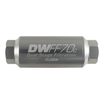 DeatschWerks Compact In-Line Fuel Filter Kit -10AN Female 10 Micron 70mm