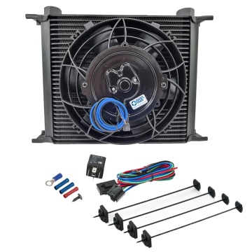 Davies Craig DC608 univerzální chladič motorového a převodového oleje 50mm 30-Row AN10 8"Fan Combo 12V