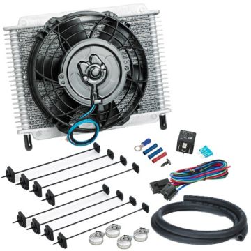 Davies Craig DC698 sada chladiče oleje převodovky 23 Plate 8" Fan Combo 12V