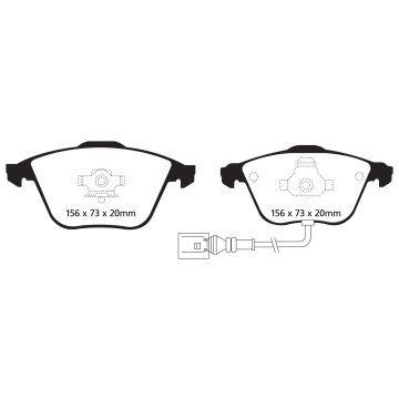 DP81594RP1 Racing Brake Pads RP-1 Racing EBC Brakes for Audi A3 quattro 8P S3 8P PR-1LK Seat Leon 1P Skoda Superb 3T Volkswagen Eos Golf Mk5 Golf Mk6 Passat B6 Passat B7 Passat CC Scirocco Volkswagen CC Passat 4Motion R32 Leon 1P Cupra Leon 1P Cupra R Pas