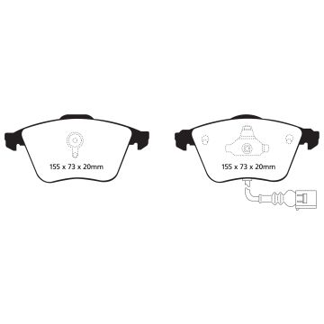 DP81946RP1 Racing Brake Pads RP-1 Racing EBC Brakes for Audi S3 8P PR-1ZK TT quattro 8J Volkswagen Golf Mk6 Scirocco Audi TT quattro TTS quattro Volkswagen Golf R Mk6 Scirocco R Golf Mk6 R