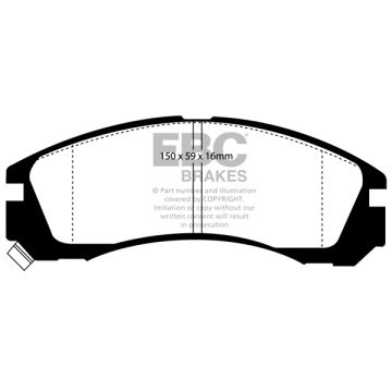 DP6954 Brake Pads GREENSTUFF EBC Brakes for Mitsubishi Outlander Pajero Shogun Dodge B150, B1500 Cargo 1500 Van 1/2 ton Mitsubishi Montero Montero Sport Outlander
