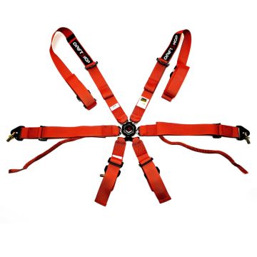 DriftShop 6 Point Harness Red FIA Approved 8853