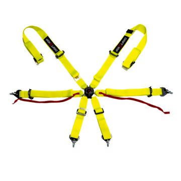 DriftShop 6 Point Harness Fluo Yellow FIA Approved 8853