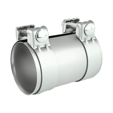 Nerezová spojka výfukového potrubí SS304 s objímkami FMIC.EU 76mm 3"
