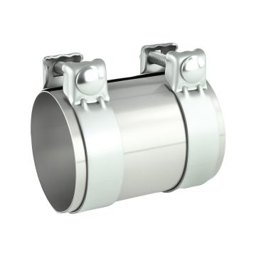 Nerezová spojka výfukového potrubí SS304 s objímkami FMIC.EU 89mm 3.5"