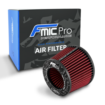 Kuželový vzduchový filtr FMIC.Pro délka 100mm montážní průměr 102mm Červený