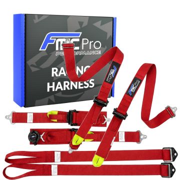 Sportovní pásy typu Formula FMIC.Pro FIA 2031 8853-2016 6bodové 2"x 2" červená