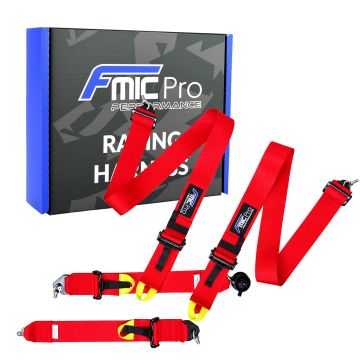 Sportovní pásy FMIC.Pro FIA 2031 8854/98 4bodové 3"x 3" červená