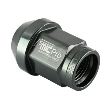 Hliníkové matice FMIC.Pro M12x 1,25 šedá (Gun metal) kuželový průchozí otvor
