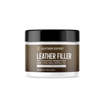 Leather Expert Leather Filler White bílý pružný tmel na opravu děr prasklin a poškození kůže 25ml