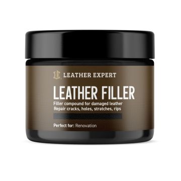 Leather Expert Leather Filler Black černý pružný tmel na opravu děr prasklin a poškození kůže 50ml