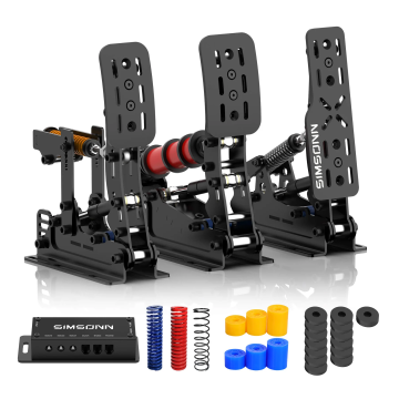 Pedalbox SIMSONN Pedály závodního simulátoru Plus X Simulation Simracing – Černý