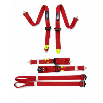 Sportovní pásy typu Formula FMIC.Pro FIA 8853-2016 6bodové 2"x 2" červená