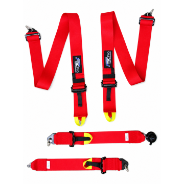 Sportovní pásy FMIC.Pro FIA 8854/98 4bodové 3"x 3" červená