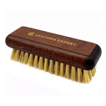 Leather Expert kartáč na čištění kůže s přírodními štětinami 11cm
