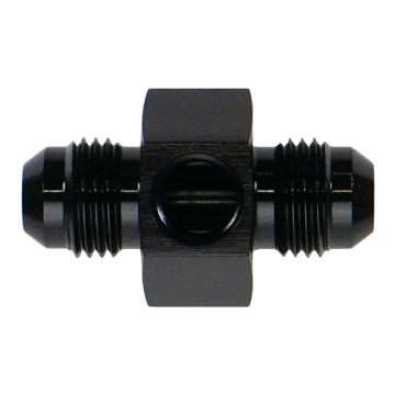Měřicí adaptér 6AN samec Flare s portem 1/8" NPT pro manometr DeatschWerks