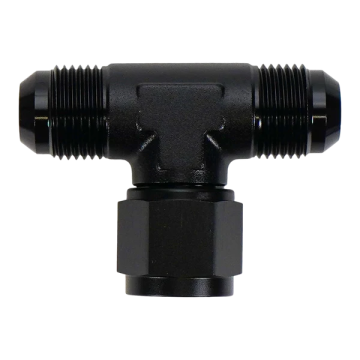 Adaptér 10AN samec Flare na otočný T-kus 10AN samice v úhlu 90° DeatschWerks