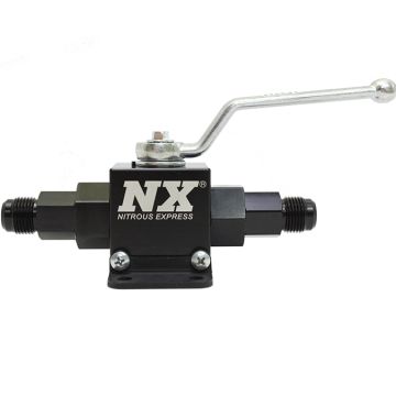 Lightweight Billet Aluminum In-Line Ball Valve 1/2 Inch I.D. with 6AN Fittings Nitrous Express NX 15159-6