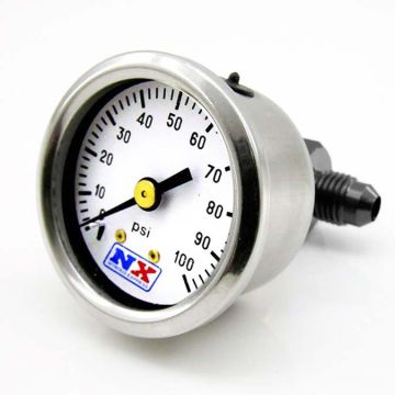 Fuel Pressure Gauge 0-100 PSI with Manifold Nitrous Express NX 15512