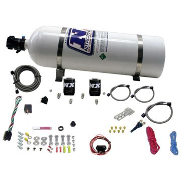 Drive-By-Wire Single Nozzle System with 15Lb Bottle for GM Vehicles (35-150Hp) Nitrous Express NX 20930-15